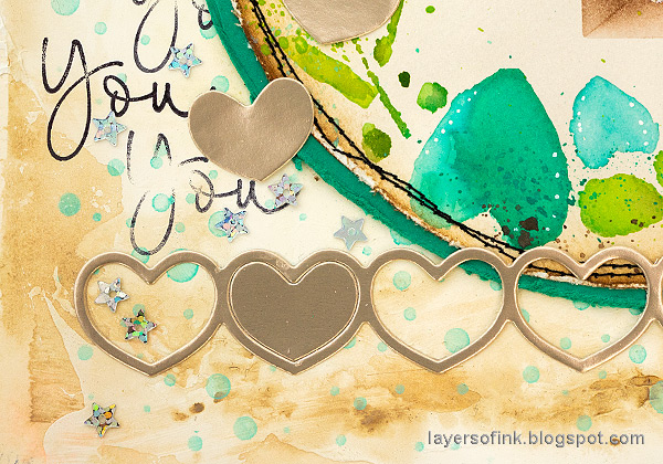 Layers of ink - Watercolor Hearts Art Journal Page Tutorial by Anna-Karin Evaldsson.