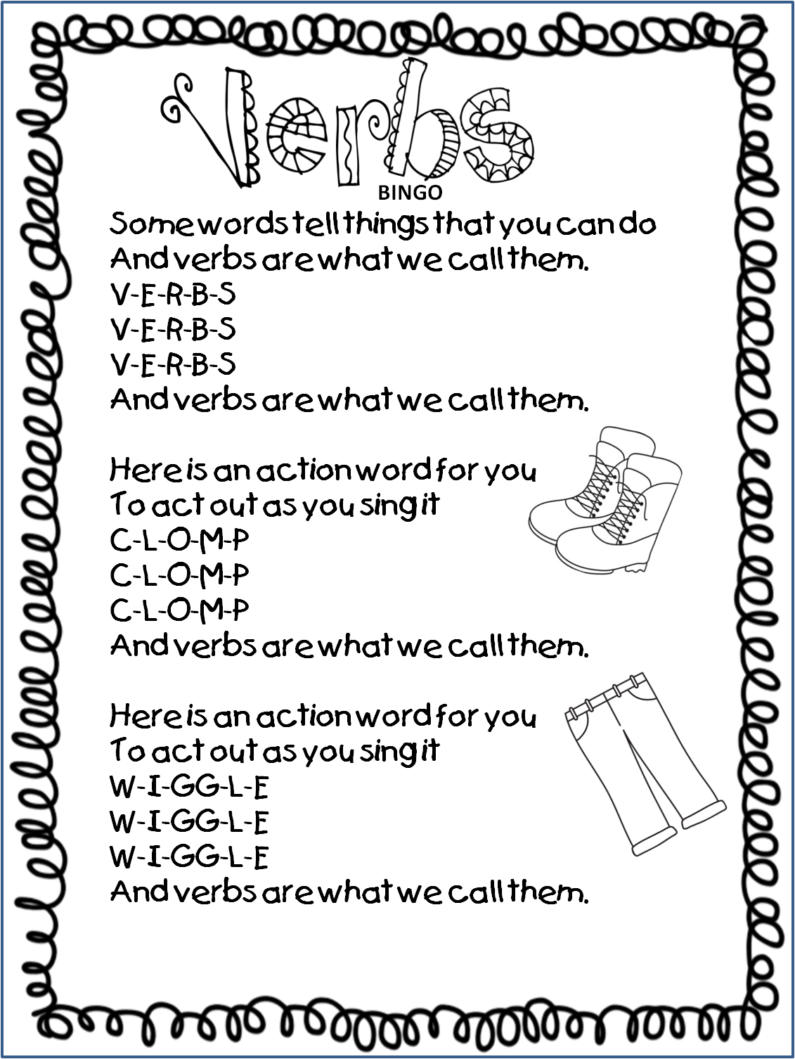 Poems for Kids About Verbs
