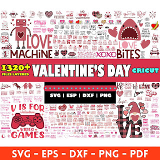Valentines day mega big bundle svg png clipart Cut Files Cricut Silhouette