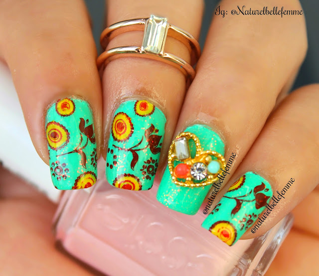 floral nails