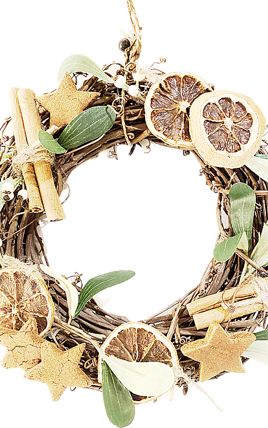 scented wreath with potpourri