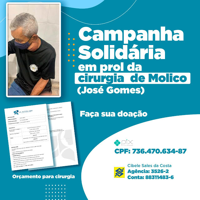 Caraúbas: Campanha Solidária em prol da cirurgia de Molico