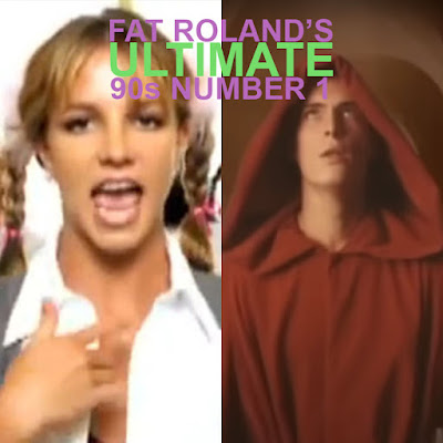 Britney Spears in school uniform, a monk in a brown habit