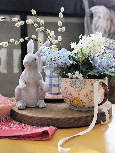 Spring Tablescape with Thrift Store Finds