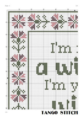 I'm not a witch I'm your wife funny sarcastic cross stitch embroidery pattern - Tango Stitch