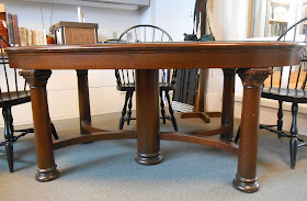 A mahogany table.