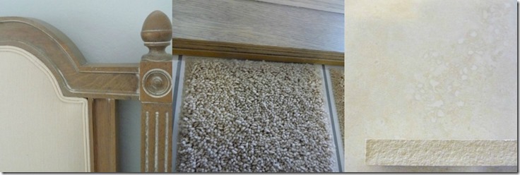 Ribbet collage New house bed, carpet and tile