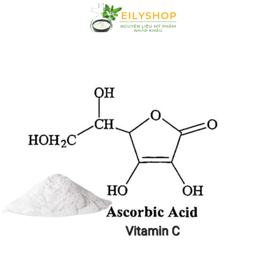 Bột vitamin C ( L-ascorbic acid )  - nguyên liệu mỹ phẩm Nhập Khẩu Eilyshop 500gr