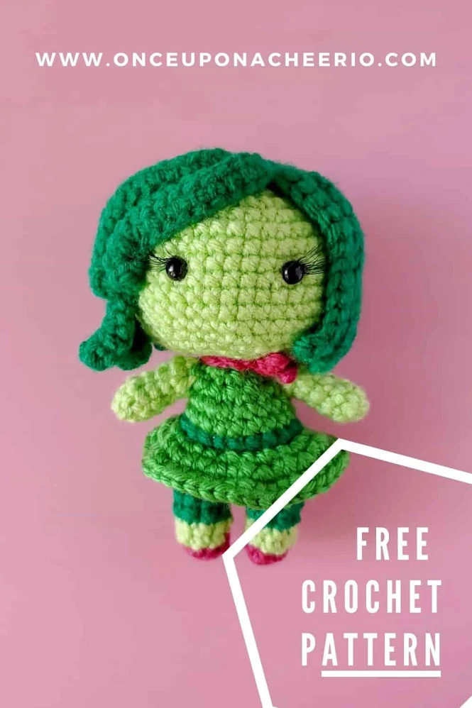 Inside Out Disgust Amigurumi Doll Free Crochet Pattern