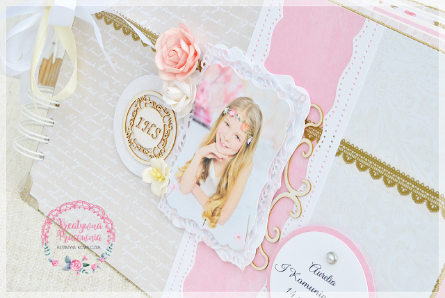 album komunijny scrapbooking, handmade