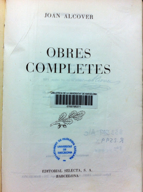 Joan Alcover, obres completes
