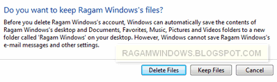 Delete Files user account