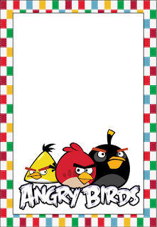 Marcos, Invitaciones, Tarjetas o Etiquetas de Angry Birds para Imprimir Gratis.