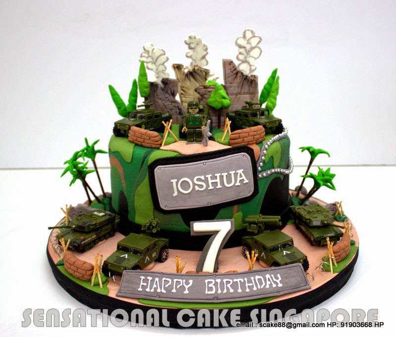 The Sensational Cakes: CAMOUFLAGE 1 TIER BIRTHDAY CAKE ...