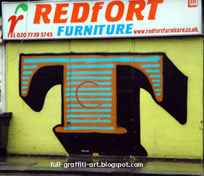 graffiti Alphabet letter T