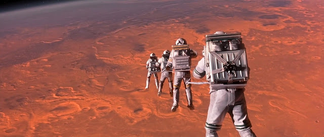 Astronauts in Mars orbit - Mission to Mars movie image