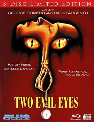 Cover Art for Blue Underground's Limited Edition Blu-ray of TWO EVIL EYES.