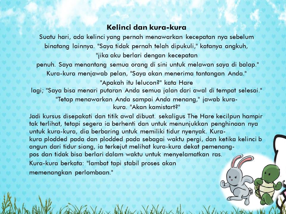 Dongeng Bahasa Inggris The Tortoise and the Hare - Contoh 
