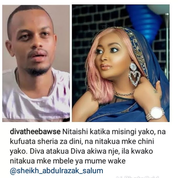 Diva Loveness Azidi Kutubu Kwa Mume Wake "Nitaishi Katika Misingi yako, na Kufuata Sheria za Dini"