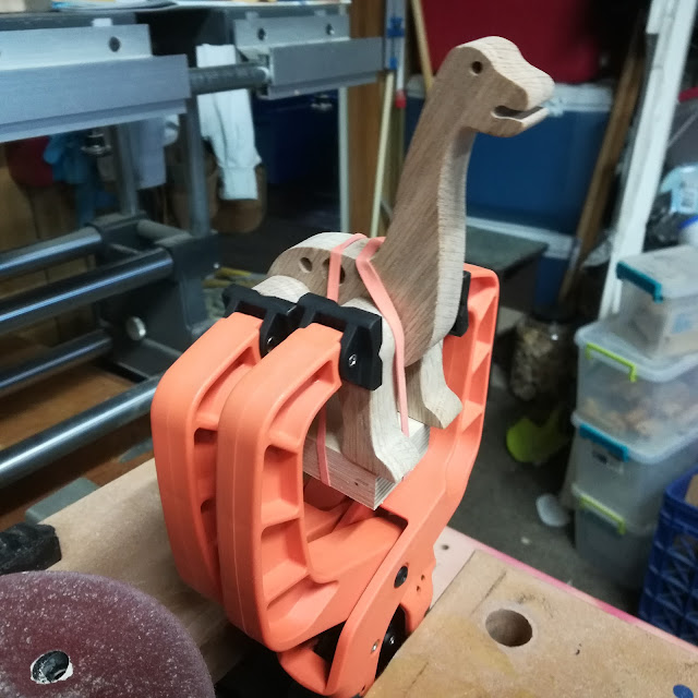 Wood Toy Dinosaur Glue and Clamp