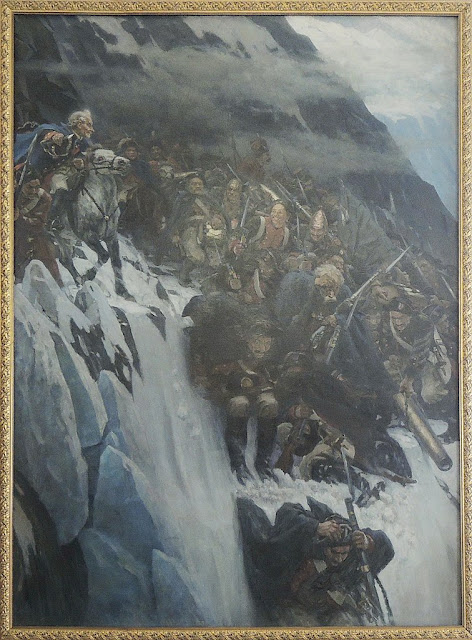 Картина Сурикова «Переход Суворова через Альпы»