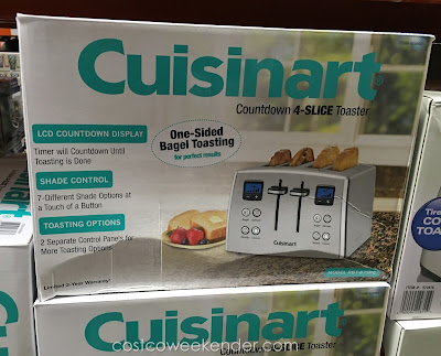 Costco 834664 - Cuisinart RBT-875PC Countdown 4-Slice Toaster - Timer will countdown until toasting is done