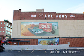 48 No Interstate back roads cross country coast-to-coast road trip Route 66 Joplin, Missouri mural 
