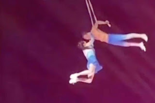 Harrowing video shows Chinese acrobat fall to her death during show