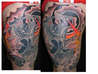 samurai tattoos color