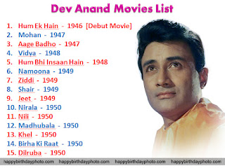 dev anand movies name 1 to 15