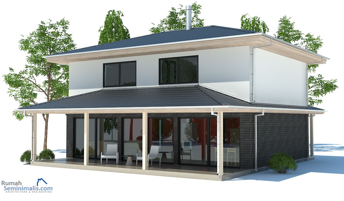 Denah Model Desain Gambar Rumah Minimalis Idaman Modern Tipe 80