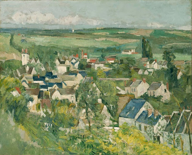 Picture of Painting "View of Auvers-sur-Oise" by Paul Cezanne, 1873, was stolen from Ashmolean Museum in Oxford England in 1999