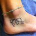 World Map Tattoo Designs On Women Leg