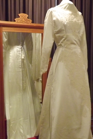Shown above is Margaret James' dress which came all the way from Arrowtown 