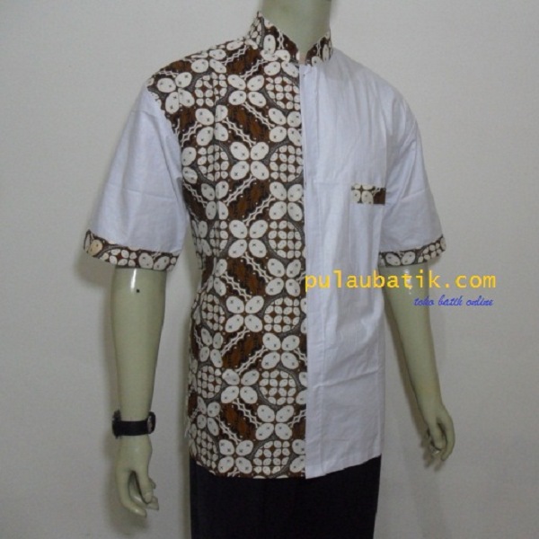 Model Baju Batik Pria Lengan Panjang Modern Modis Terbaru 