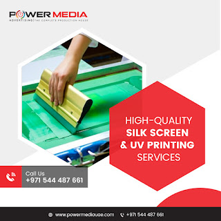 Professional and high-quality silk screen printing services here at Power media advertising. We screen print on a variety of products like Workwear, Band Merchandise, T-shirts, Promotional Products, Sweatshirts, Hoodies, and much more. Best Price for screen printing in UAE. We assure you that our end product will be outstanding.