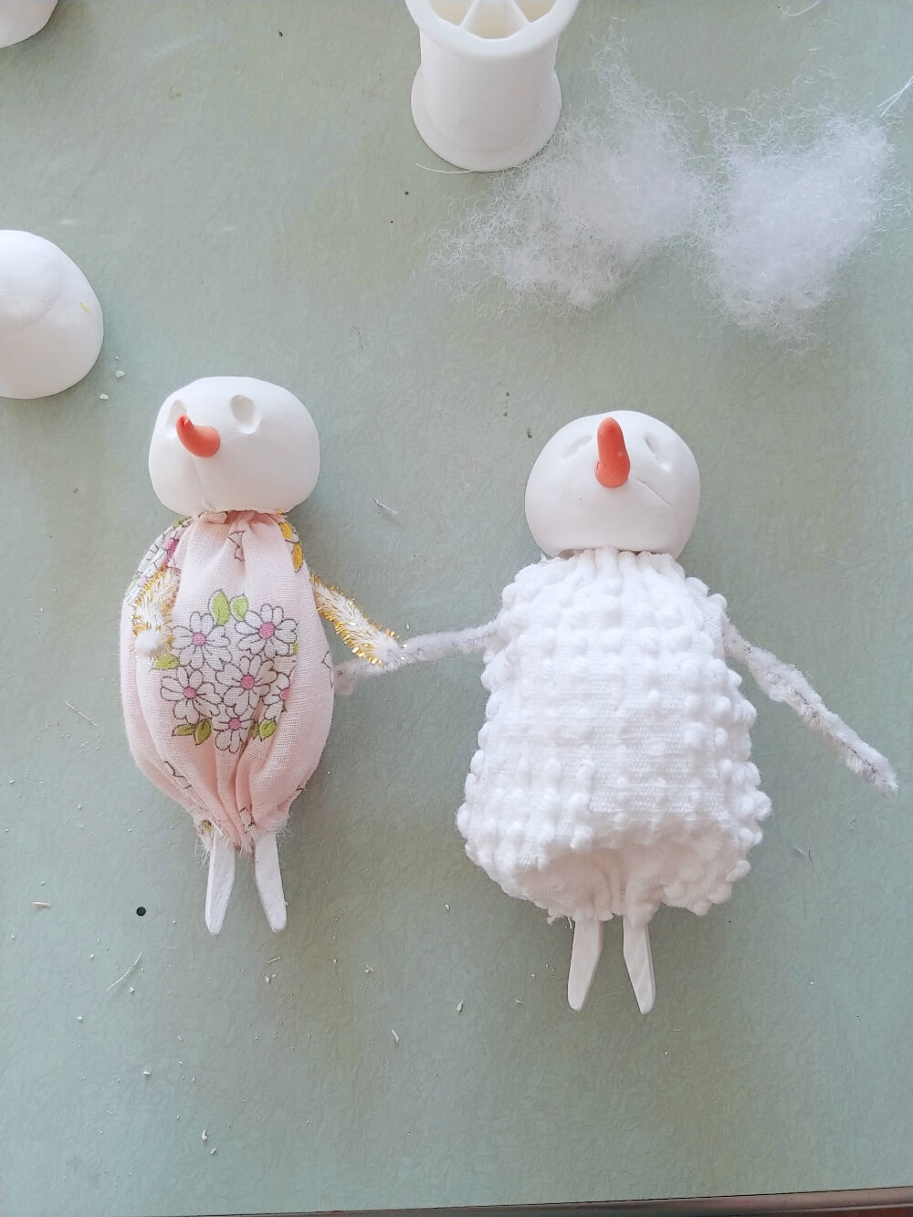 Polymer Clay Snowmen Figurines Tutorial