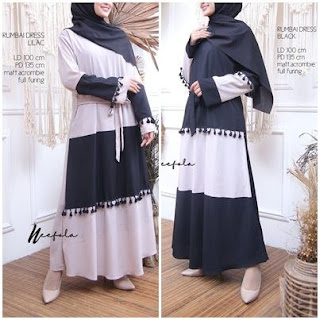 rumbai dress lilac2_gaun muslimah modern