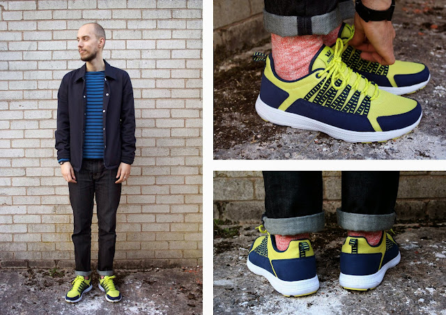 levis 511, lvc, asos coach jacket, armor lux stripe top, supra owen yellow navy, urban outfitters socks, muji square watch, mens fashion blog