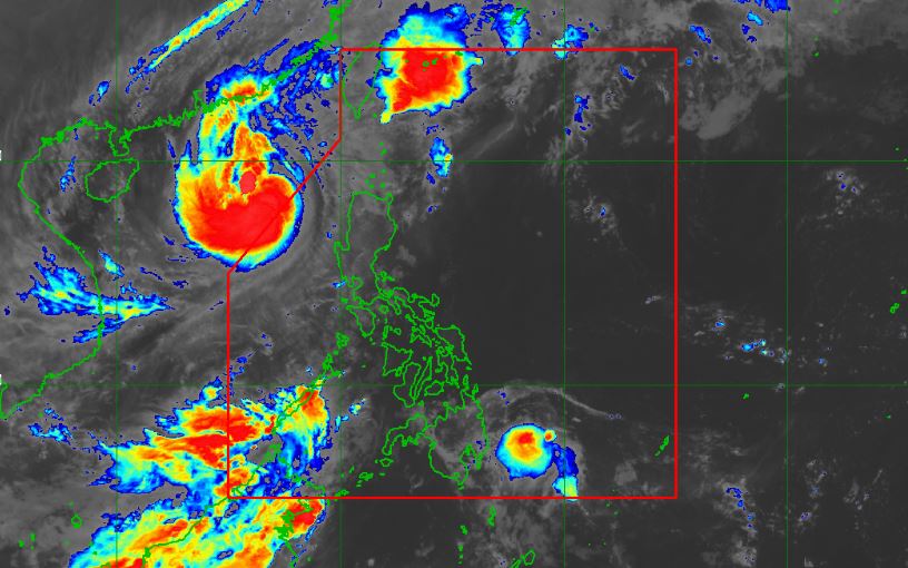 Satellite image of Tropical Storm 'Queenie' as of 4:30 am, November 1, 2022