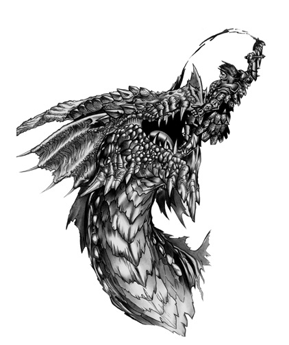 Black and White Dragon Tattoo Designs