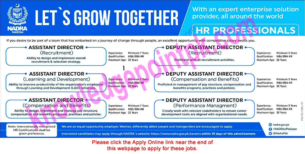 NADRA Latest Jobs April 2022 Apply Online Deputy - Assistant Directors NADRA Latest Jobs April 2022 Apply Online Deputy - Assistant Directors