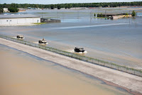 Soldiers from the Arkansas National Guard's 87th Troop Command assisted Randolph County authorities with evacuation in Pocahontas on May 2, 2017. (Credit: Arkansas National Guard) Click to Enlarge.