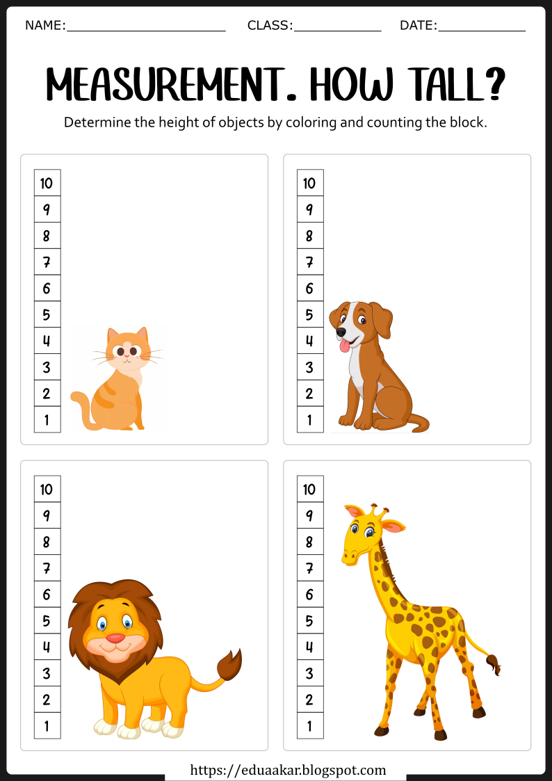 Measurement Worksheets for Kids