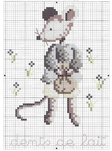 teneri topolini a punto croce-schema topolino a cross stitch