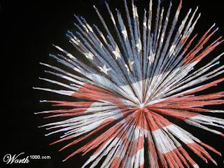 American Flag Firework by Boredstr8 via Worth 1000.com