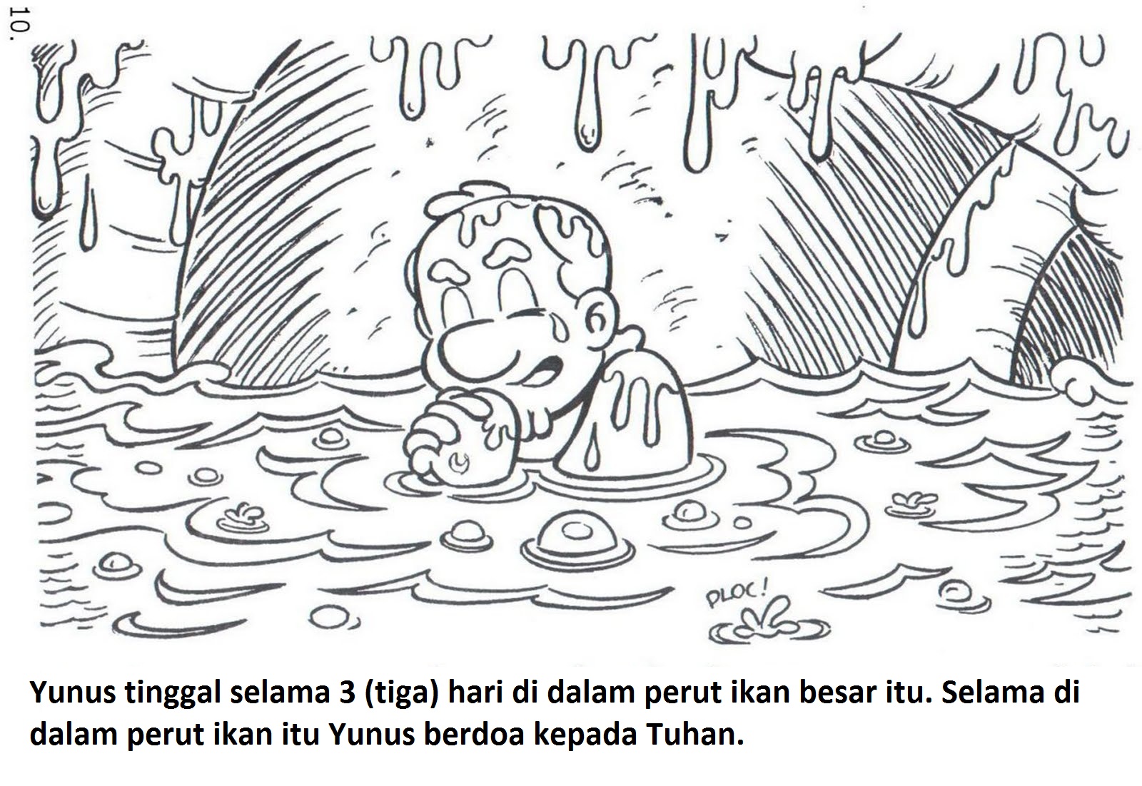 Sekolah Minggu Ceria Yunus di Perut Ikan Besar