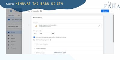 Buat tag baru di google tag manager