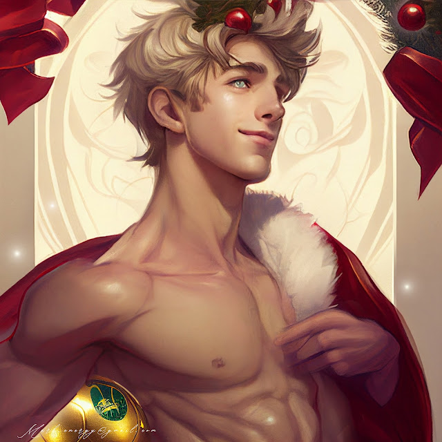 Barechested Shirtless Santa