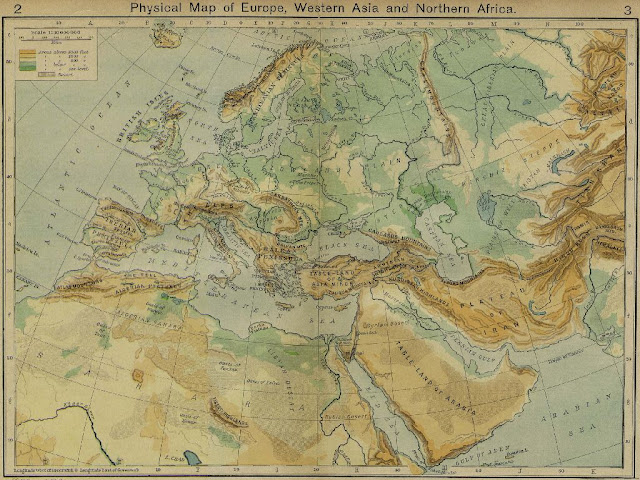 Physical Map Of Europe And Asia 